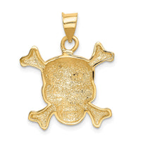 Load image into Gallery viewer, 14k Enameled Skull Pendant
