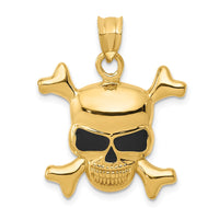 Load image into Gallery viewer, 14k Enameled Skull Pendant
