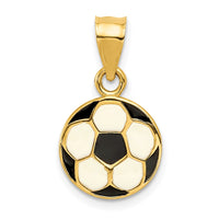 Load image into Gallery viewer, 14k Enameled Soccer Ball Pendant
