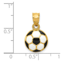 Load image into Gallery viewer, 14k Enameled Soccer Ball Pendant
