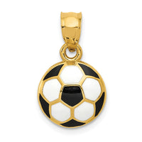 Load image into Gallery viewer, 14k Enameled Soccer Ball Pendant
