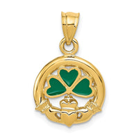 Load image into Gallery viewer, 14k Enameled Claddagh Charm
