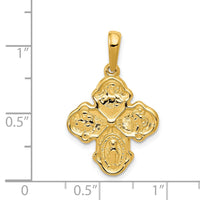 Load image into Gallery viewer, 14k Four Way Medal Pendant
