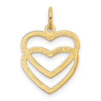 Load image into Gallery viewer, 14K Polished Double Heart Pendant
