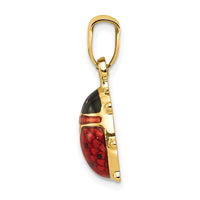 Load image into Gallery viewer, 14k Enameled Ladybug Charm

