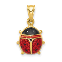 Load image into Gallery viewer, 14k Enameled Ladybug Charm
