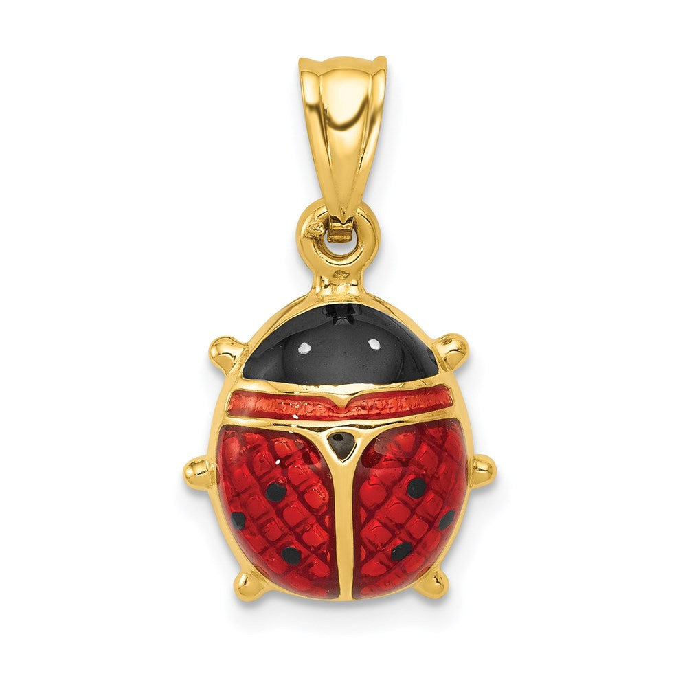 14k Enameled Ladybug Charm