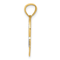 Load image into Gallery viewer, 14k and Rhodium #1 MOM Heart Pendant
