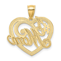 Load image into Gallery viewer, 14k and Rhodium #1 MOM Heart Pendant
