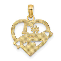 Load image into Gallery viewer, 14k #1 WIFE Heart Charm
