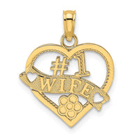 Load image into Gallery viewer, 14k #1 WIFE Heart Charm
