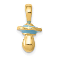 Load image into Gallery viewer, 14k Blue Enameled 3D Pacifier Pendant
