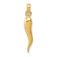 Load image into Gallery viewer, 14k Medium 3D Italian Horn Pendant
