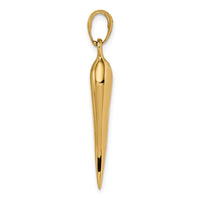 Load image into Gallery viewer, 14k Large 3D Italian Horn Pendant
