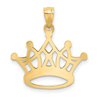 Load image into Gallery viewer, 14k and Rhodium Crown Pendant
