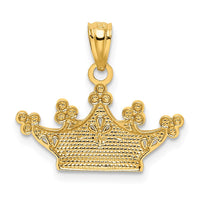 Load image into Gallery viewer, 14k and Rhodium Crown Pendant
