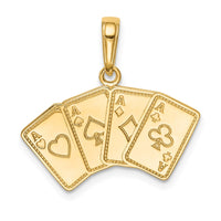 Load image into Gallery viewer, 14k Aces Playing Cards Pendant

