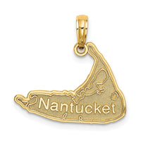 Load image into Gallery viewer, 14k NANTUCKET Map Charm
