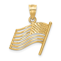 Load image into Gallery viewer, 14K American Flag Pendant
