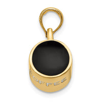 Load image into Gallery viewer, 14K 3D Enameled Coffee Cup Pendant
