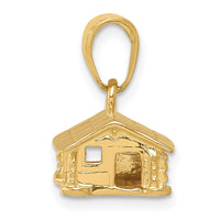 Load image into Gallery viewer, 14k 3-D Log Cabin Pendant
