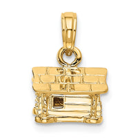 Load image into Gallery viewer, 14k 3-D Log Cabin Pendant
