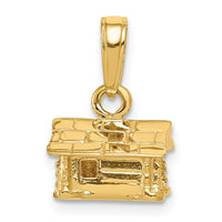 Load image into Gallery viewer, 14k 3-D Log Cabin Pendant
