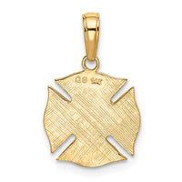 Load image into Gallery viewer, 14k FIRE DEPT Shield Pendant
