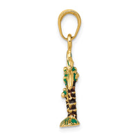Load image into Gallery viewer, 14k 3D Enameled Palm Trees Pendant
