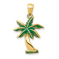 Load image into Gallery viewer, 14k Enameled Palm Tree Pendant
