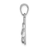 Load image into Gallery viewer, 14k  3D White Gold Flip Flops Pendant
