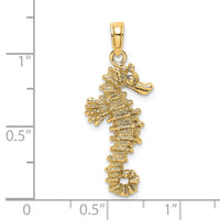 Load image into Gallery viewer, 14k 3D Seahorse Pendant
