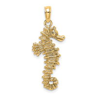 Load image into Gallery viewer, 14k 3D Seahorse Pendant
