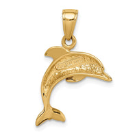 Load image into Gallery viewer, 14k Jumping Dolphin Pendant
