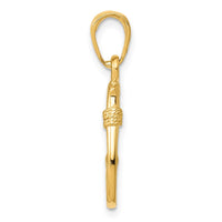 Load image into Gallery viewer, 14K Yellow Gold 3D Fish Hook Pendant
