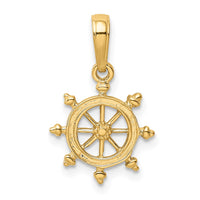Load image into Gallery viewer, 14k Ship Wheel Pendant
