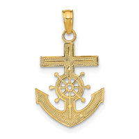 Load image into Gallery viewer, 14k Mariner&#39;s Cross Pendant
