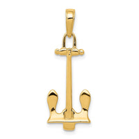 Load image into Gallery viewer, 14K  3D Navy Anchor Pendant

