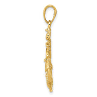 Load image into Gallery viewer, 14k Medium Anchor w/Wheel Pendant
