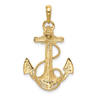 Load image into Gallery viewer, 14k Anchor w/Rope Pendant
