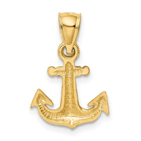 Load image into Gallery viewer, 14K Diamond-cut Anchor Pendant
