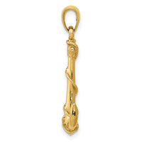 Load image into Gallery viewer, 14K  3D Anchor W/Rope Pendant
