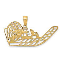 Load image into Gallery viewer, 14k Air Boat Pendant
