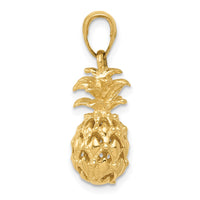 Load image into Gallery viewer, 14K  3D Cut-out Pineapple Pendant
