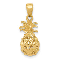 Load image into Gallery viewer, 14K  3D Cut-out Pineapple Pendant
