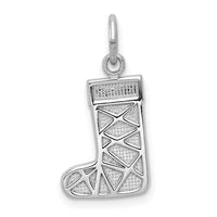 Load image into Gallery viewer, 14k White Gold Christmas Stocking Charm
