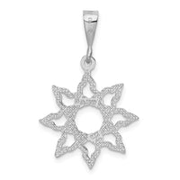 Load image into Gallery viewer, 14k White Gold Sun Charm
