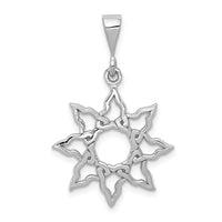 Load image into Gallery viewer, 14k White Gold Sun Charm
