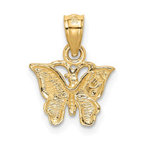 Load image into Gallery viewer, 14K Diamond-cut Butterfly Pendant
