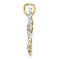Load image into Gallery viewer, 14k and Rhodium Diamond-cut Butterfly Pendant
